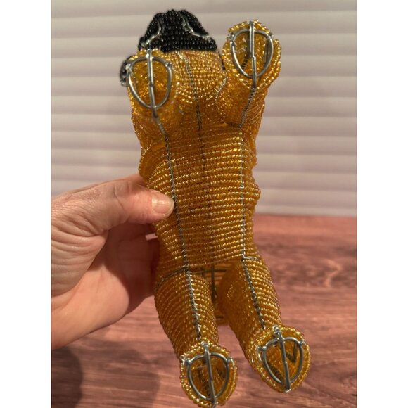 Beadworx Pug Dog “Gertrude” – Handcrafted Beaded Glass Figurine - Picture 6 of 9